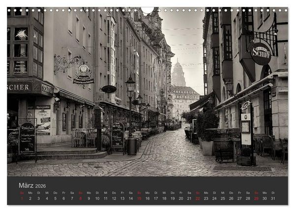 Produktbild: Dresden Schwarz Weiss 2026 (Wandkalender 2026 DIN A3 quer), CALVENDO Monatskalender