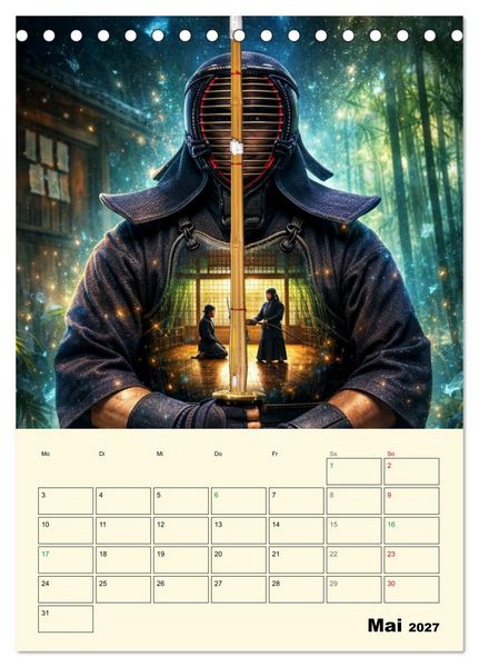 Produktbild: Seele des Kriegers (Tischkalender 2027 DIN A5 hoch), CALVENDO Monatskalender