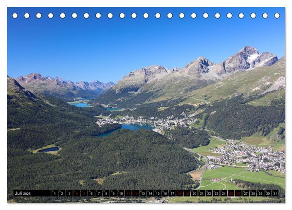 Produktbild: Piz Bernina - H&ouml;hepunkte aus dem Oberengadin (Tischkalender 2026 DIN A5 quer), CALVENDO Monatskalender