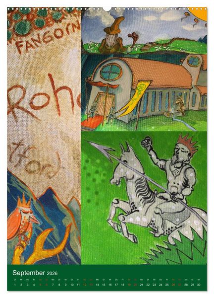 Produktbild: Thilia. Reise durch Mittelerde. Acrylmalerei von Michael Weiler. (hochwertiger Premium Wandkalender 2026 DIN A2 hoch), Kunstdruck in Hochglanz