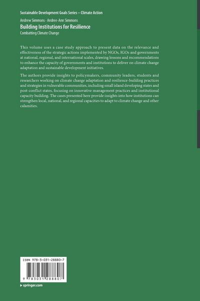 Produktbild: Building Institutions for Resilience