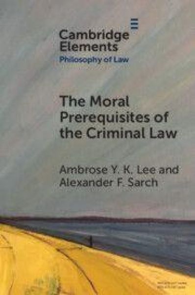 Produktbild: The Moral Prerequisites of the Criminal Law