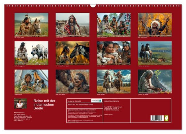 Produktbild: Reise mit der indianischen Seele (Wandkalender 2026 DIN A2 quer), CALVENDO Monatskalender