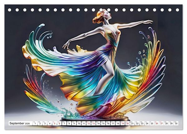 Produktbild: Elegant dancers (Desk Calendar 2026 DIN A5 landscape), CALVENDO 12 Month DeskCalendar