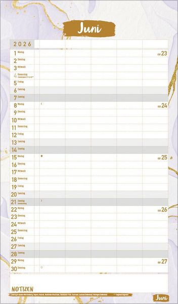 Produktbild: Familienplaner Metallic Glam 2026