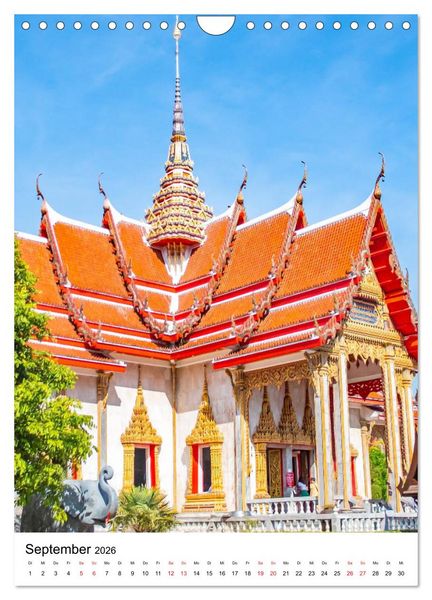 Produktbild: Wat Chalong - Tempel mit ganz speziellem Charme (Wandkalender 2026 DIN A4 hoch), CALVENDO Monatskalender