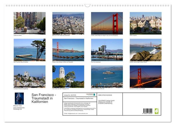 Produktbild: San Francisco - Traumstadt in Kalifornien (Wandkalender 2026 DIN A2 quer), CALVENDO Monatskalender
