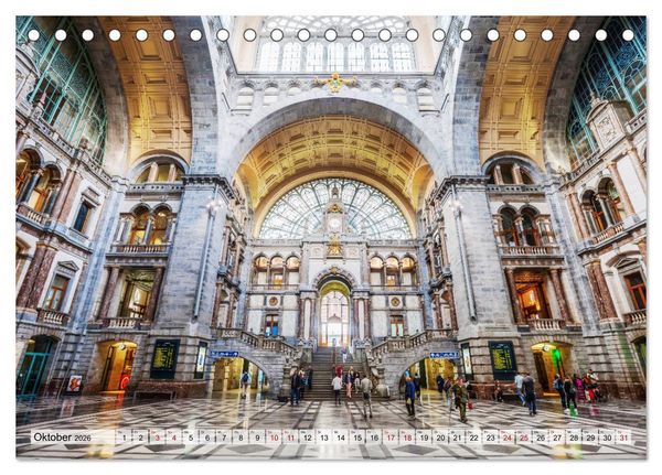 Produktbild: Bahnh&ouml;fe in Europa (Tischkalender 2026 DIN A5 quer), CALVENDO Monatskalender