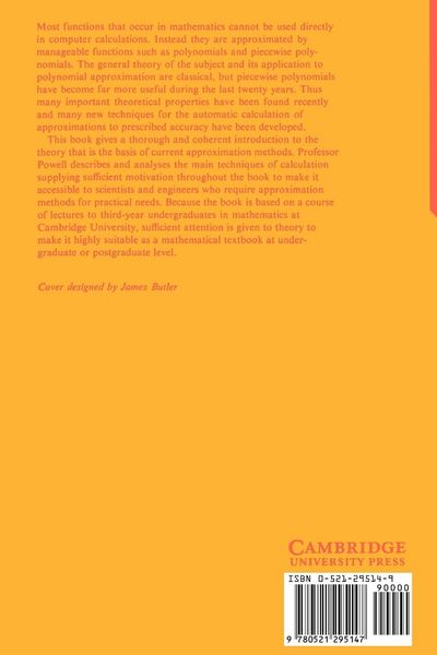 Produktbild: Approximation Theory and Methods