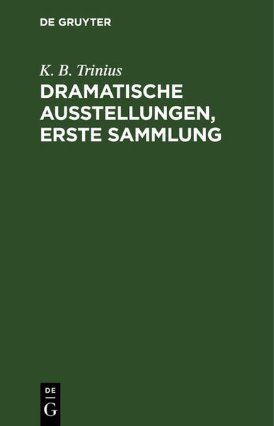 Produktbild: Dramatische Ausstellungen, erste Sammlung