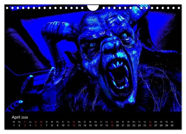 Produktbild: Perchten und Krampusse im Voralpenland (Wandkalender 2026 DIN A4 quer), CALVENDO Monatskalender