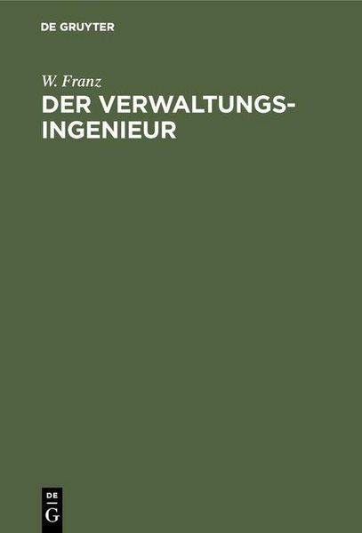 Produktbild: Der Verwaltungsingenieur