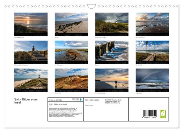 Produktbild: Sylt - Bilder einer Insel (Wandkalender 2026 DIN A3 quer), CALVENDO Monatskalender
