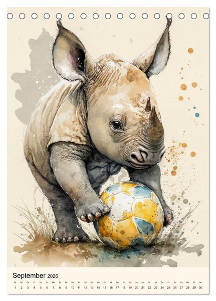 Produktbild: Fu&szlig;ball Stars - Fu&szlig;ball regiert die Welt (Tischkalender 2026 DIN A5 hoch), CALVENDO Monatskalender