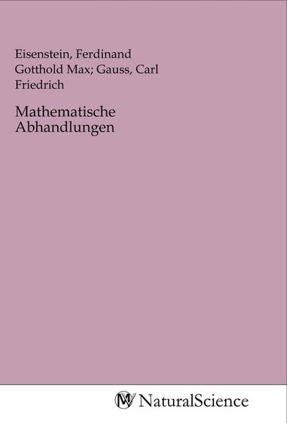 Produktbild: Mathematische Abhandlungen