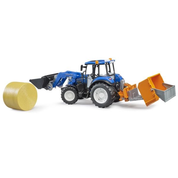 Produktbild: New Holland T5.120 mit Frontlader, Ladekasten und Gabeln