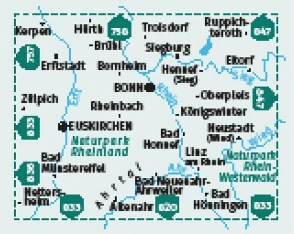 Produktbild: KOMPASS Wanderkarten-Set 822 Bonn, Siebengebirge, Ahrtal (2 Karten) 1:35.000