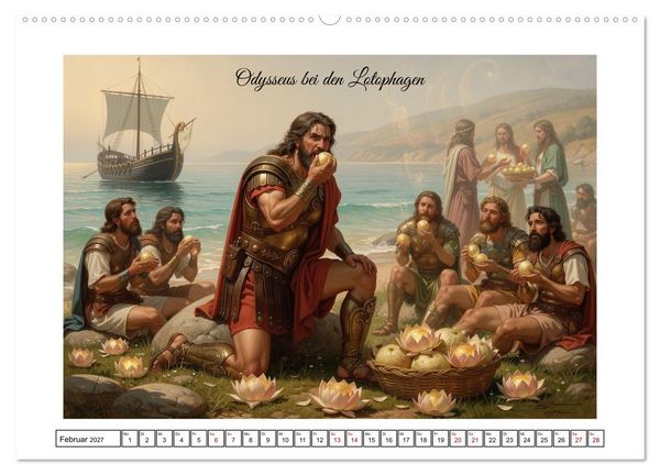 Produktbild: Die Irrfahrten des Odysseus (hochwertiger Premium Wandkalender 2027 DIN A2 quer), Kunstdruck in Hochglanz