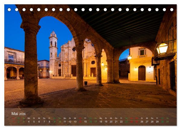 Produktbild: KUBA - Eine Zeitreise (Tischkalender 2026 DIN A5 quer), CALVENDO Monatskalender