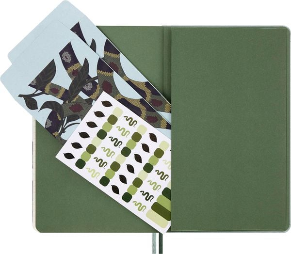 Produktbild: Moleskine Das Jahr der Schlange Bl&auml;tter Notizbuch, L/A5, fester Einband, liniert, ohne Box