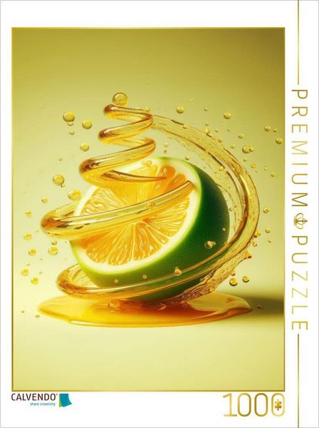 CALVENDO Puzzle Eine Zitrone lässt einem das Wasser im Munde volllaufen | 1000 Teile Lege-Größe 64x48cm Foto-Puzzle für glückliche Stunden