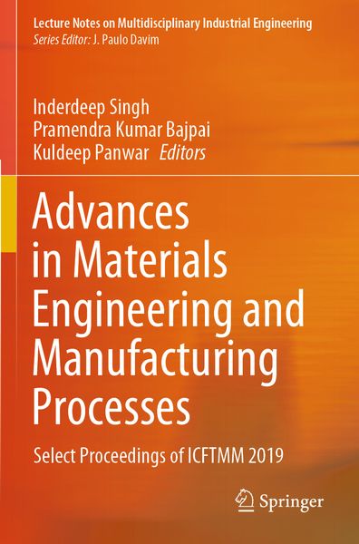 Produktbild: Advances in Materials Engineering and Manufacturing Processes