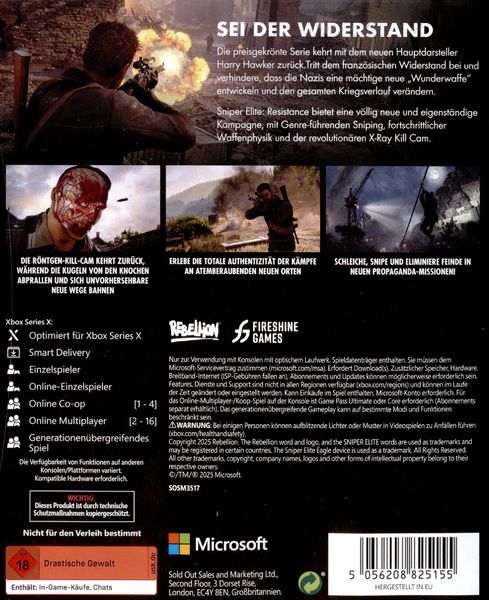 Produktbild: Sniper Elite Resistance