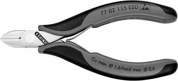 Produktbild: Knipex-Werk Elektronik-Seitenschneider 77 02 115 ESD