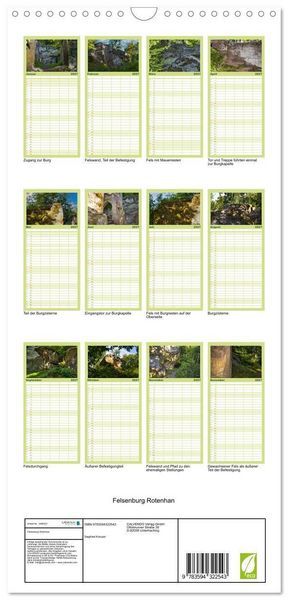 Produktbild: Familienplaner 2027 - Felsenburg Rotenhan mit 5 Spalten (Wandkalender, 21 x 45 cm) CALVENDO