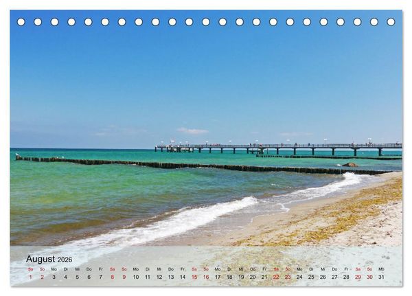 Produktbild: Ostseebad K&uuml;hlungsborn. Erholung mit allen Sinnen (Tischkalender 2026 DIN A5 quer), CALVENDO Monatskalender