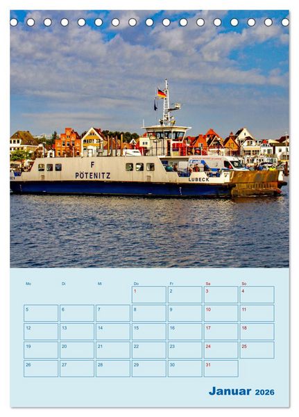 Produktbild: Priwall bei Travem&uuml;nde &ndash; Terminplaner (Tischkalender 2026 DIN A5 hoch), CALVENDO Monatskalender