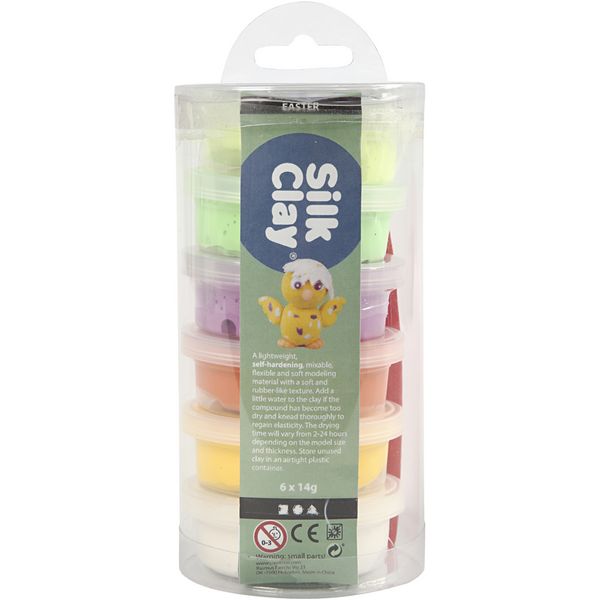 Produktbild: Creativ Company Silk Clay&reg;, Fr&uuml;hlingsfarben, 6x14 g