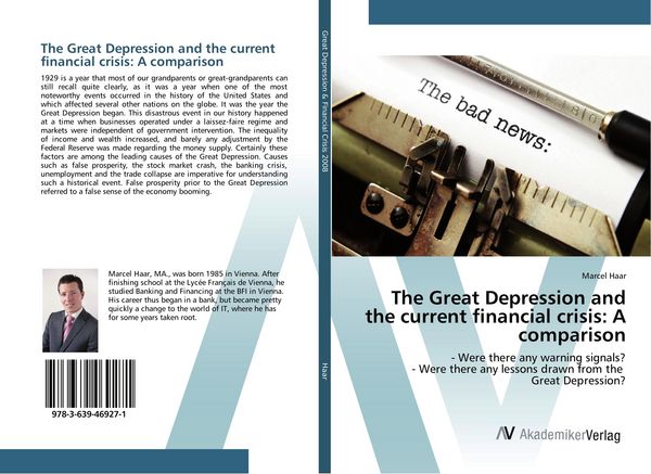 Produktbild: The Great Depression and the current financial crisis: A comparison