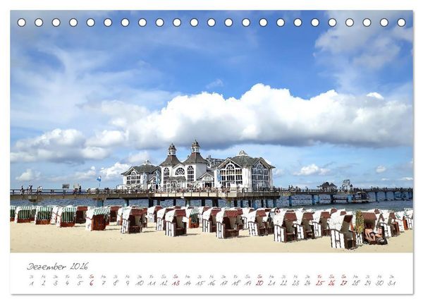 Produktbild: Seeb&auml;der an der Ostseek&uuml;ste - Mod&auml;ne Villen, bunte Strandk&ouml;rbe, Ostseebrise, Sand und Meer (Tischkalender 2026 DIN A5 quer), CALVENDO Monatskalender