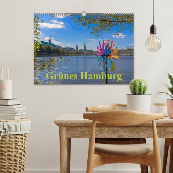 Produktbild: Gr&uuml;nes Hamburg (Wandkalender 2026 DIN A3 quer), CALVENDO Monatskalender