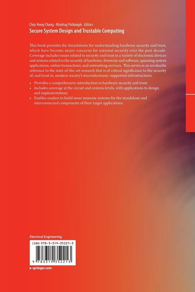 Produktbild: Secure System Design and Trustable Computing