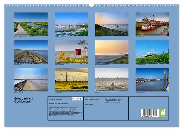 Produktbild: Erlebe mit mir Ostfriesland (hochwertiger Premium Wandkalender 2026 DIN A2 quer), Kunstdruck in Hochglanz