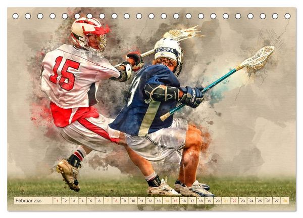 Produktbild: Ich liebe Lacrosse (Tischkalender 2026 DIN A5 quer), CALVENDO Monatskalender