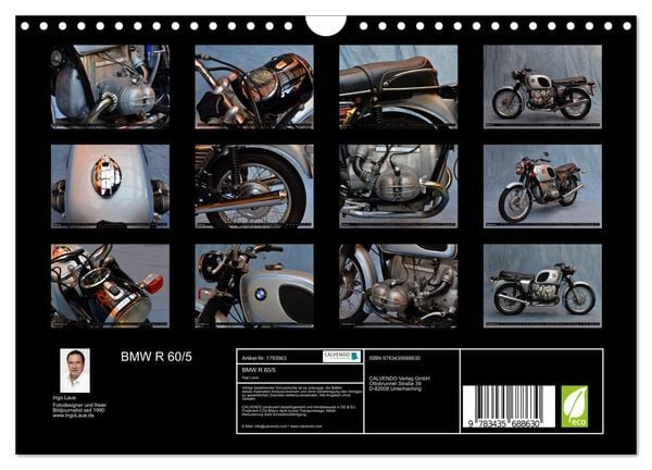 Produktbild: BMW R 60/5 (Wandkalender 2025 DIN A4 quer), CALVENDO Monatskalender