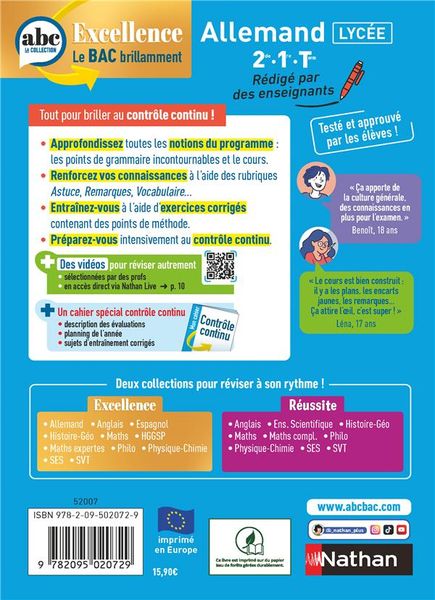 Produktbild: Allemand 2de, 1re, terminale : nouveau bac