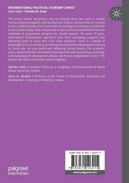 Produktbild: The Political Economy of Climate Finance: Lessons from International Development