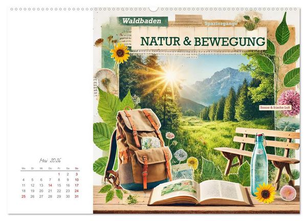 Produktbild: Soulful Days - Dein Selfcare-Kalender (hochwertiger Premium Wandkalender 2026 DIN A2 quer), Kunstdruck in Hochglanz