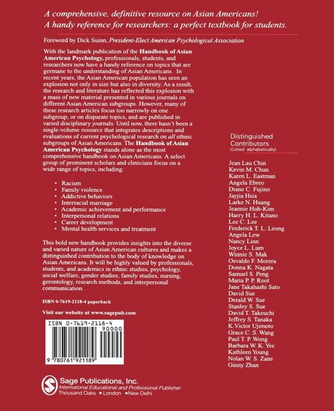 Produktbild: Handbook of Asian American Psychology