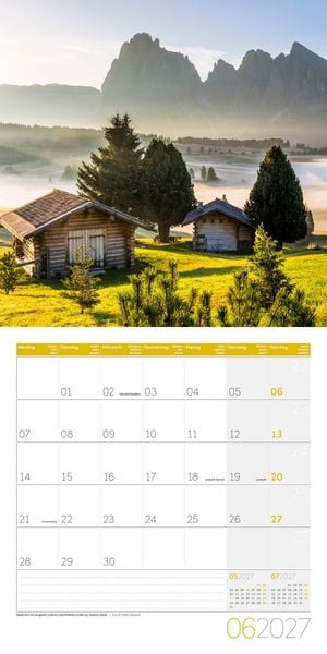 Produktbild: Alpen Kalender 2027 - 30x30 - Art12
