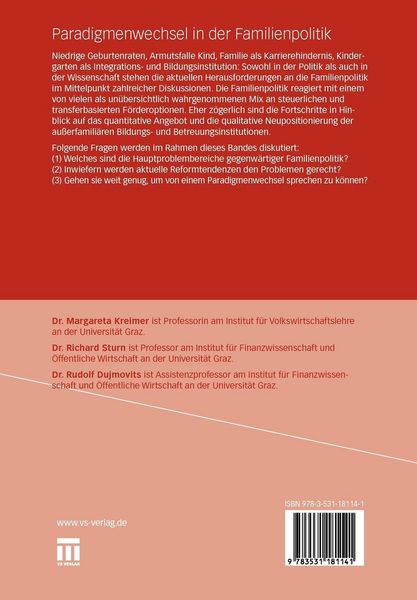 Produktbild: Paradigmenwechsel in der Familienpolitik