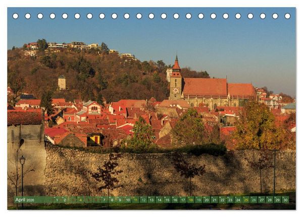 Produktbild: Zauberhaftes Brasov - Das Juwel Siebenb&uuml;rgens imitten der Karpaten (Tischkalender 2026 DIN A5 quer), CALVENDO Monatskalender