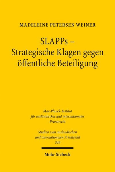 Produktbild: SLAPPs &ndash; Strategische Klagen gegen &ouml;ffentliche Beteiligung