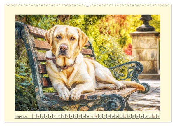 Produktbild: Labrador Retriever. Labrador-Magie f&uuml;r Herz und Seele (Wandkalender 2026 DIN A2 quer), CALVENDO Monatskalender