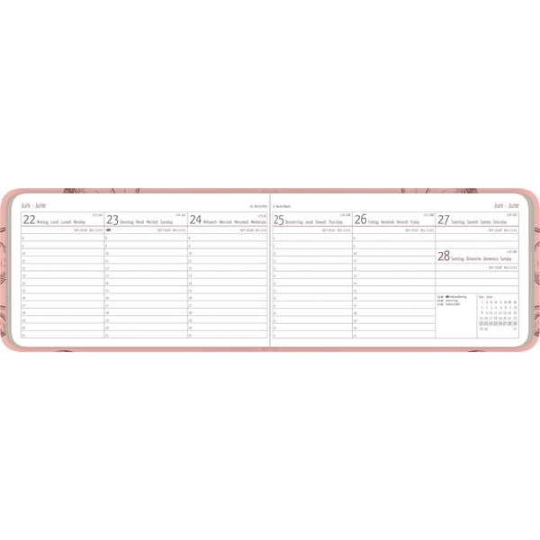 Produktbild: Ladytimer TO GO Deluxe Salmon 2026 - Taschen-Kalender 15,3x8,7 cm - Tucson Einband - mit Motivprägung - Weekly - 128 Seiten - Alpha Edition
