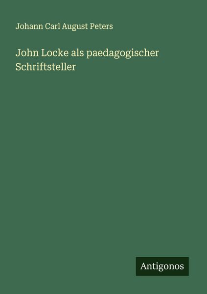 Produktbild: John Locke als paedagogischer Schriftsteller